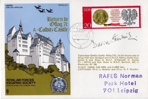 Colditz fdc signed sas - fdc,