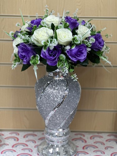 Silver vase with luxury - with,