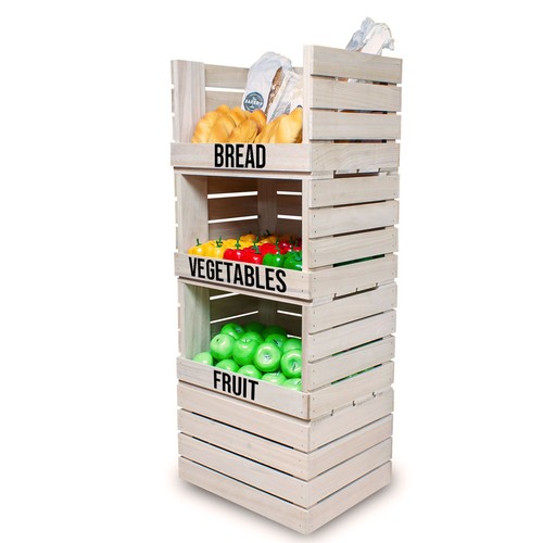 Drop front crate display stand - drop,