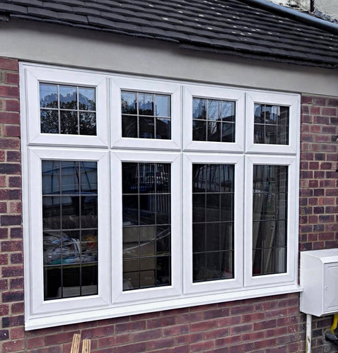 Upvc white bay window - bay,