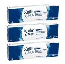 Xailin Night - Lubricating Eye Ointment - 5g Tube - Multipack x3
