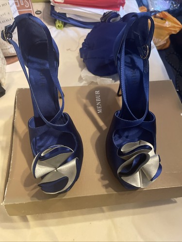 Electric blue satin dress - electric,