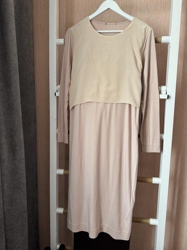 Women cos dress - beige, viscose