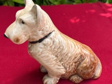Vtg Sylvac Pottery Gloss Glazed Seated Scottie Scottish Terrier Mac Dog No 1205 