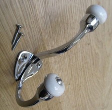 CHROME HAT AND COAT HOOKS