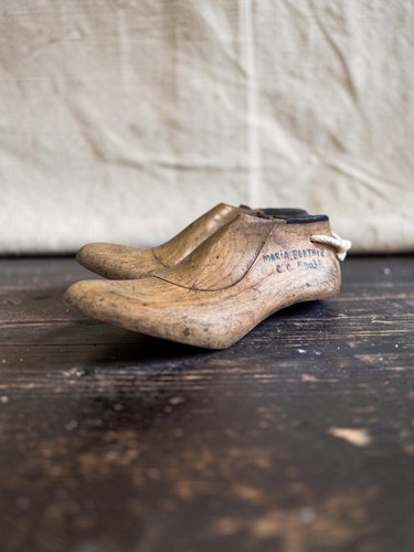 Vintage portuguese wooden - vintage, shoe