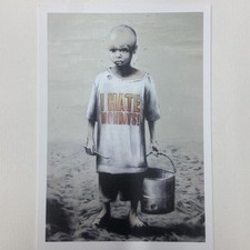 Banksy postcard i hate Mondays