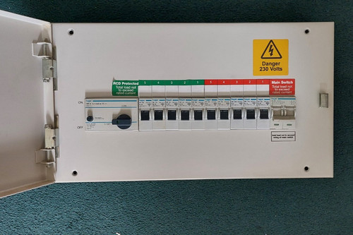 Hager metal consumer unit - metal,