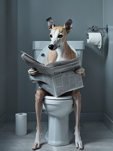 Greyhound toilet metal - greyhound,