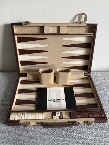 Vintage backgammon set case - set,