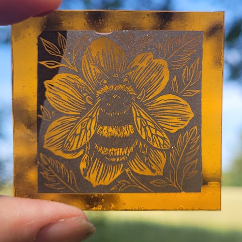Stained glass bee kiln - stained,