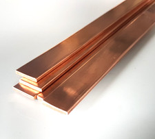 Copper Flat Bar Stock Plate C101 3.4" x 1/8" (19.1mm x 3.2mm) Various Lengths
