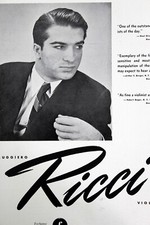RUGGIERO RICCI Opera Violinist 1947 Booking Ad Concert Orchestra Performer