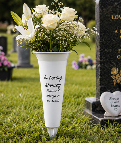Grave vase memorial flower - vase,