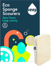 Eco Sponges Washing up - 4 Pack Multipack Compostable Kitchen Sponge - Cleaning