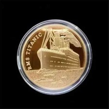 RMS TITANIC 1oz. Gold Plated Coin Medal.