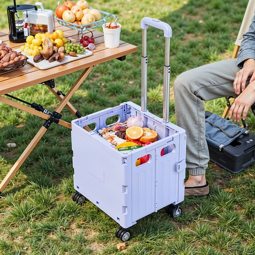 Large folding shopping trolley - large,