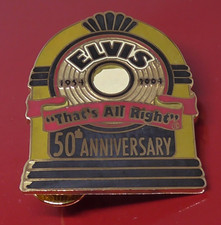 Bradford Exchange Enamel Pin Badge Elvis Presley Juke Box That's All Right 50th