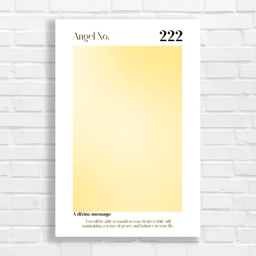 Minimalist angel 222 yellow - minimalist, no