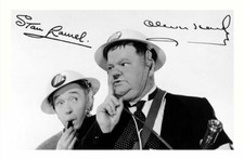 LAUREL & HARDY AUTOGRAPH SIGNED PHOTO POSTER