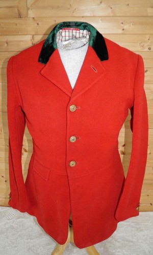 Gents red wool hunting coat - hunting,