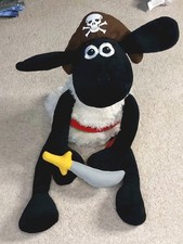 Shaun The Sheep Pirate Plush Soft Toy 18" Aardman Namco 2013