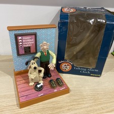 VINTAGE Wallace & Gromit Talking Alarm Clock Wesco 1989 WORKING Retro