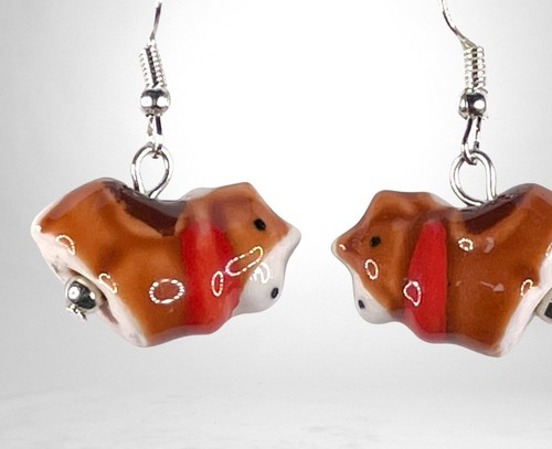 Ceramic horse earrings - ceramic, cute
