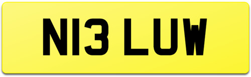 Neil old reg number plate - number, n13