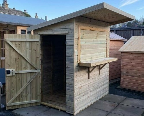 6x4 garden bar shed wooden - bar,