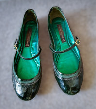 Steve Madden Emerald Green Ballerina Flat Shoes Leather called Steven size  8