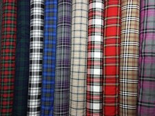 🧶Plaid Tartan Fabric–PolyViscose Material for Dressmaking&Upholstery, 150cmWide
