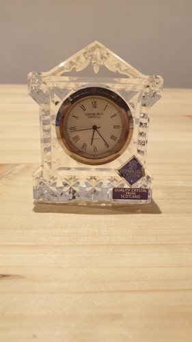 Edinburgh crystal mantel clock - crystal,