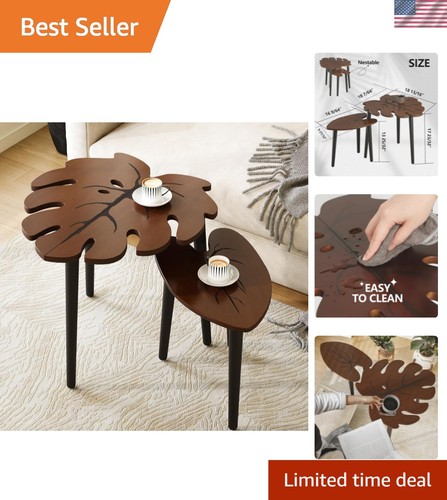 Monstera leaf nesting tables - leaf,