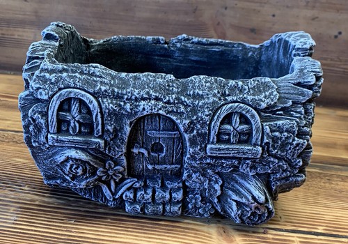 Stone garden tree house log - garden,
