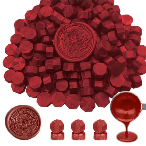 Octagon sealing wax beads - octagon,