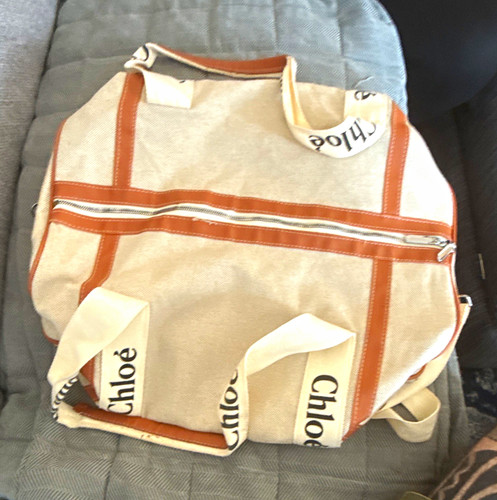 Chloé beige canvas duffle bag - beige,