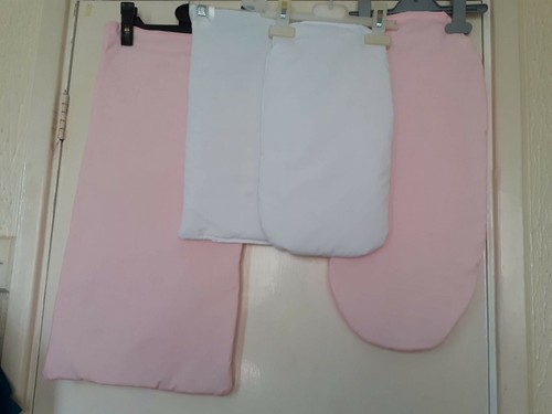 Dolls bedding white pink - dolls, white/pink