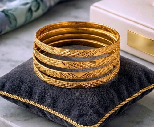 Ethnic bangles 22k gold plated - 22k,