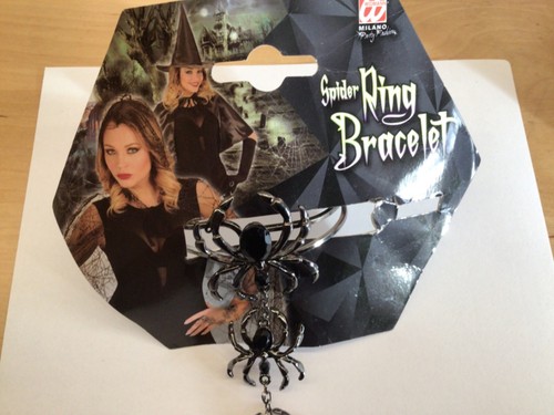 Bracelet gothic spider ring - gothic,