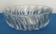 Vintage clear glass patterned