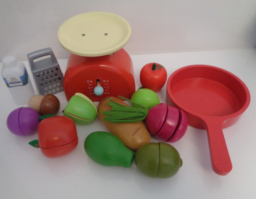 Wooden toy food - food, pretend