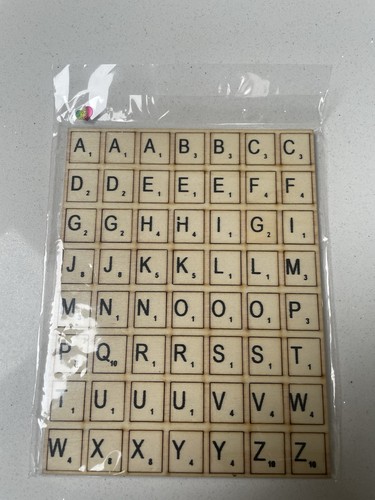 Wooden scrabble letters 112 - wooden,