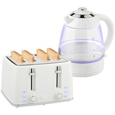 HOMCOM Kettle and Toaster Set
