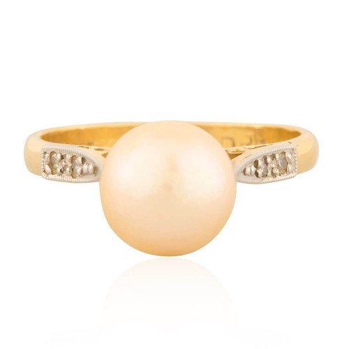 Vintage solitaire pearl ring - vintage,