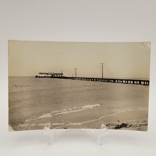 Vintage rppc postcard pier - vintage,