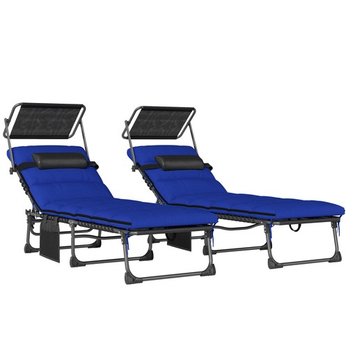 Outsunny folding sun loungers - folding,