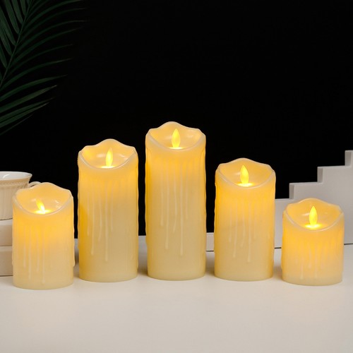 Led flameless pillar candles - pillar,