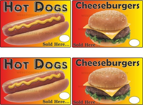 Hot dog cheeseburger stickers - cheeseburger,