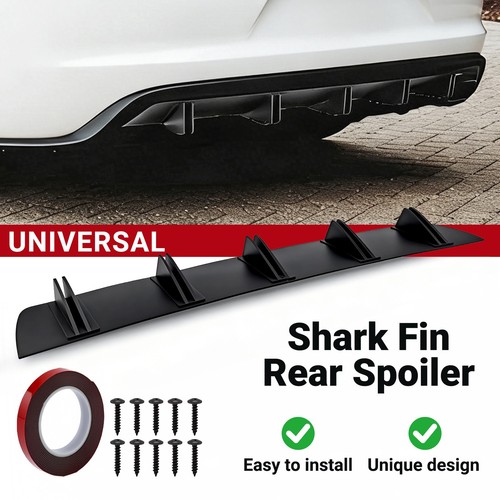 Black rear bumper lip diffuser - rear,